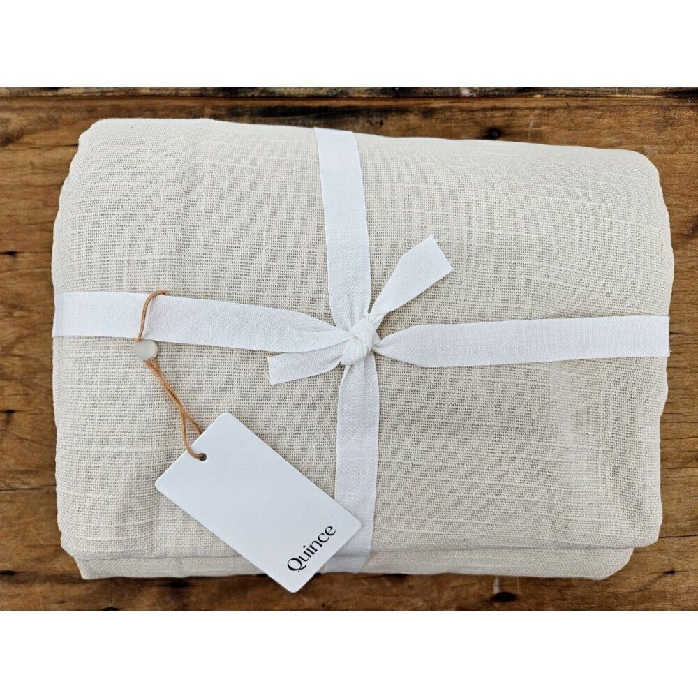 New Quince Cotton Slub Blackout Curtain 48x96 Natural